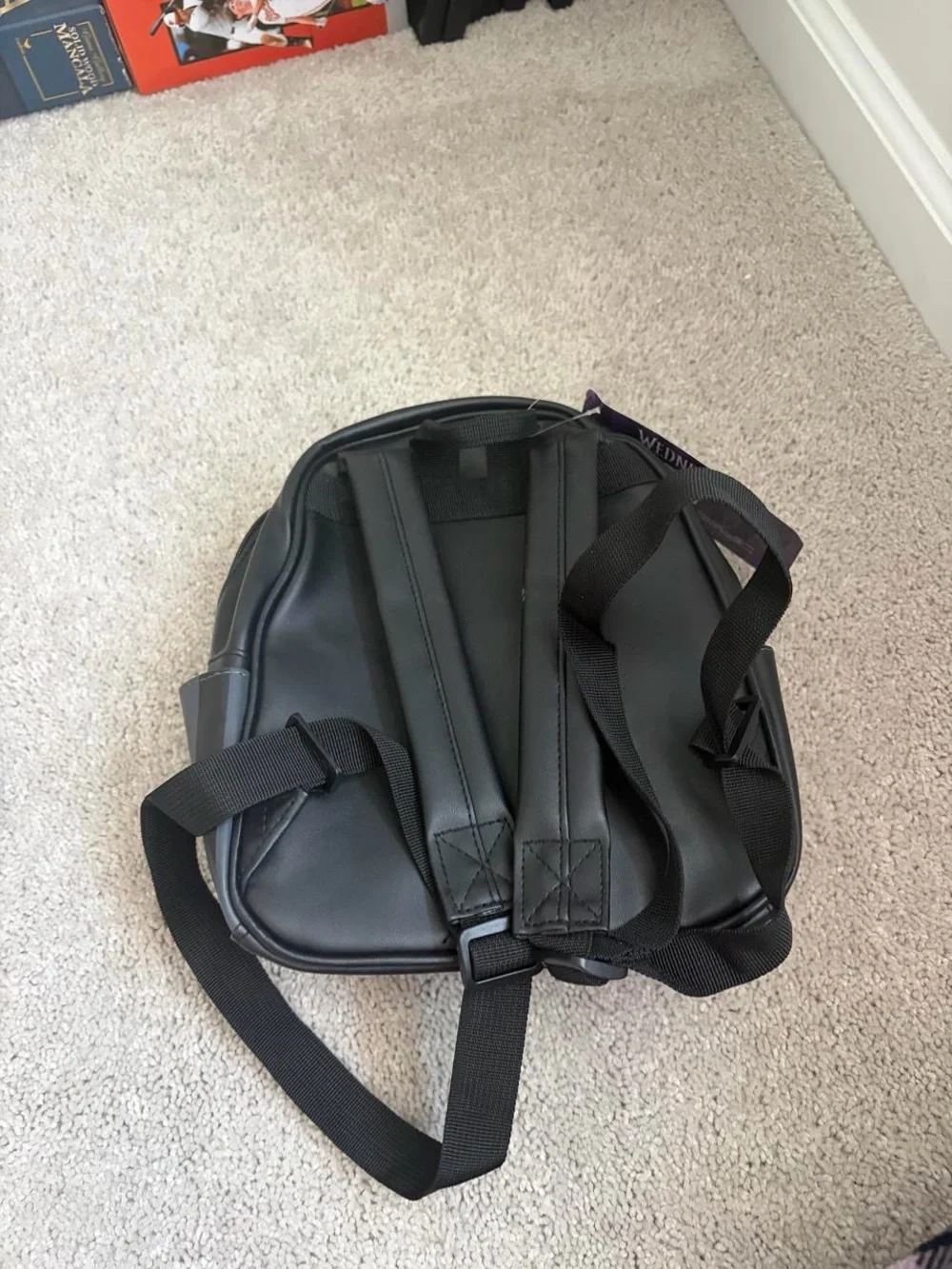Black Striped Men's Backpack - Unbranded